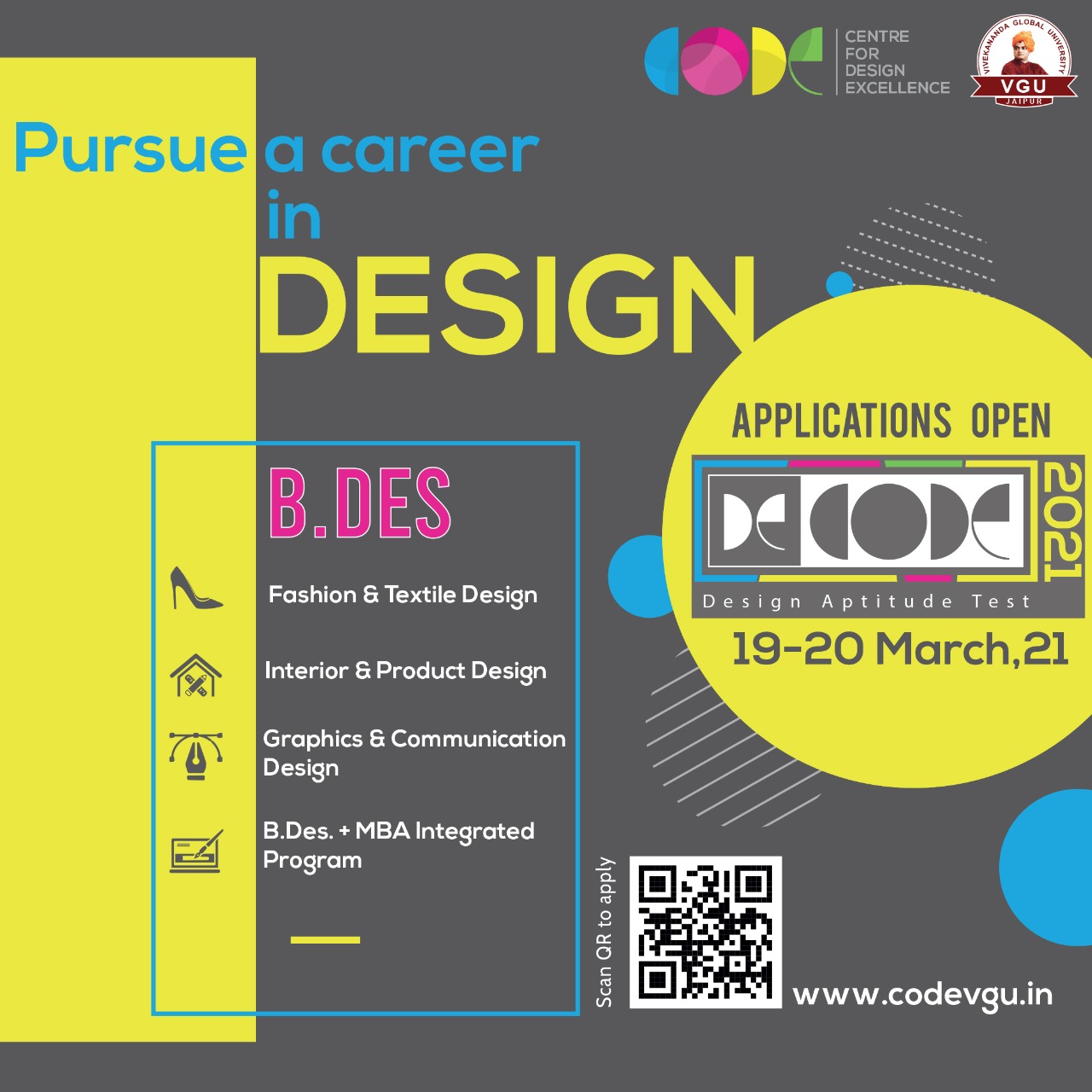 VGU CODE Best Design College in Jaipur